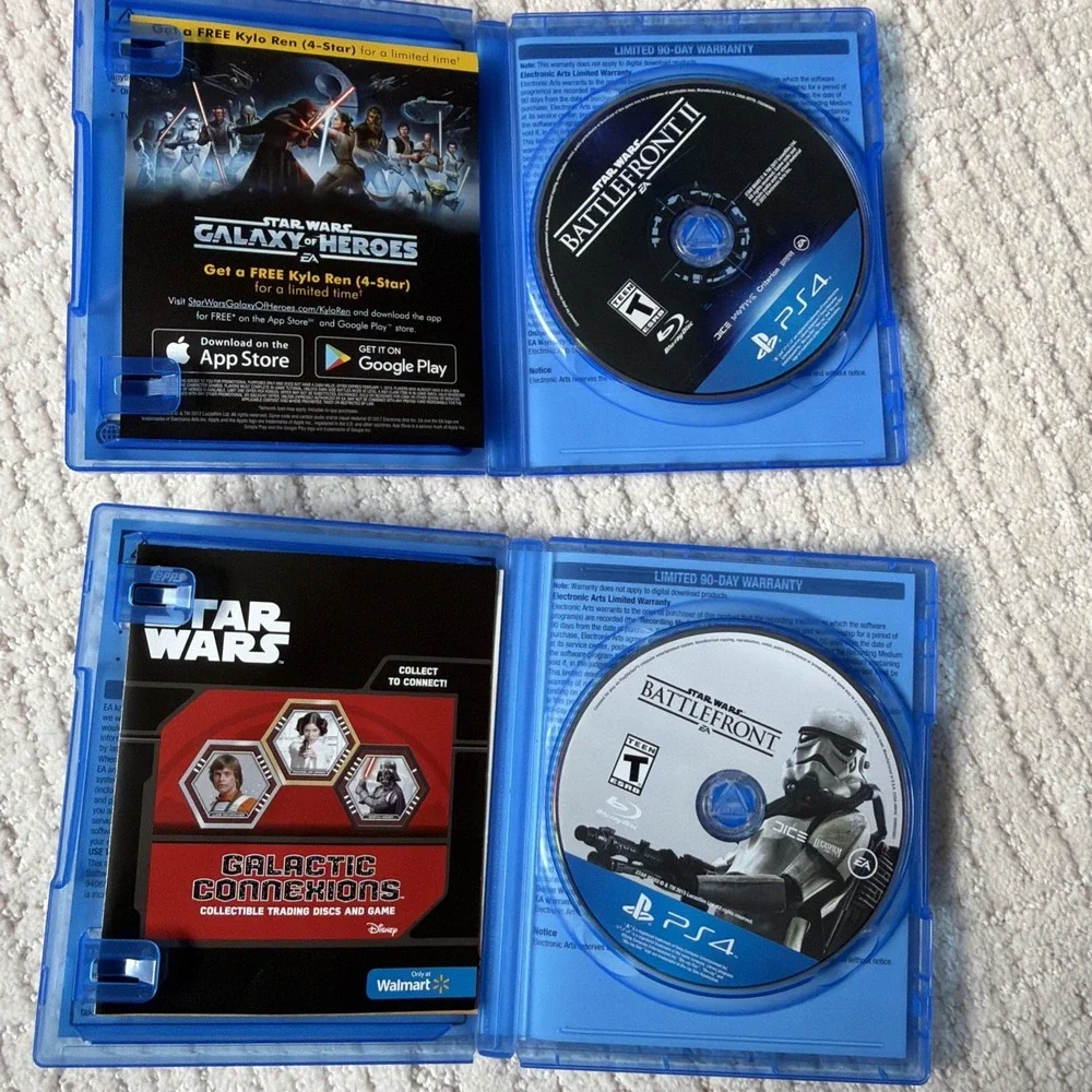 Lot Of 2 PS4 Games Star Wars Battlefront and Battlefront II - With Cases